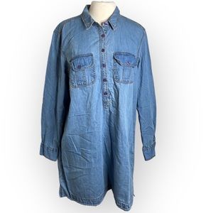 blair long sleeve denim maxi dress Blair Long Sleeve Denim Maxi Dress Washed Black